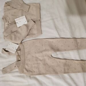 Analog Beige Baby Knit Set
